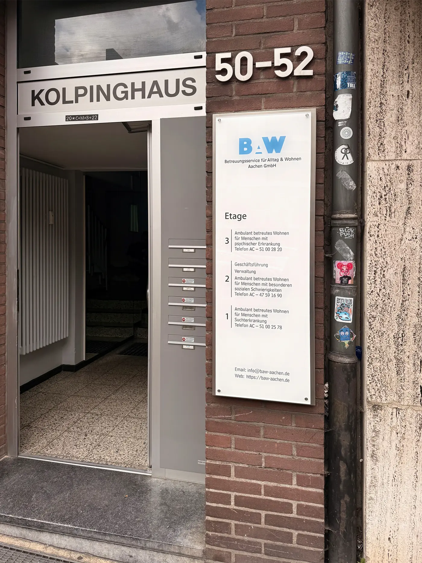 BAW Aachen - Wilhelmstraße Eingang